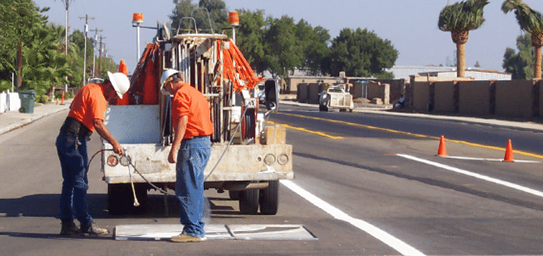 Painting a street